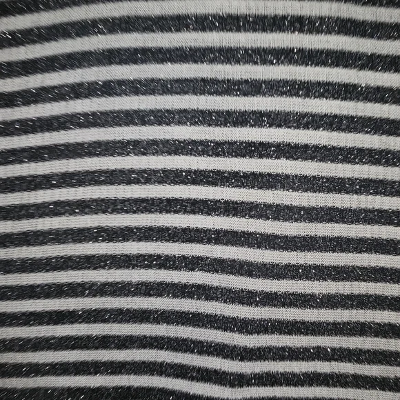 Sanctuary Nikolai Striped Black And White LS Turtle Neck Top, Size L - Picture 3 of 4